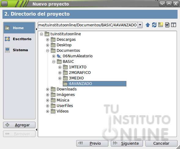 Creación del directorio para nuestro proyecto