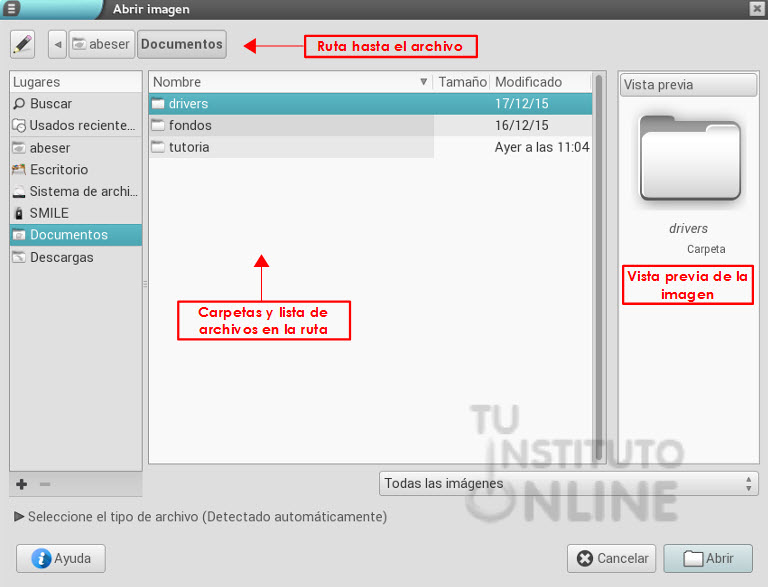 Mostrar pinceles, patrones y degradados activos y Mostrar imagen activa