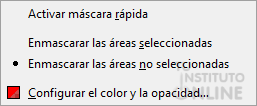 Men contextual de mscara rpida