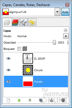 Mostrar pinceles, patrones y degradados activos y Mostrar imagen activa