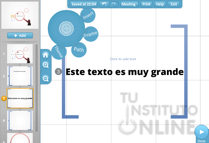 Publicación y difusión de contenidos Prezi Tu Instituto Online