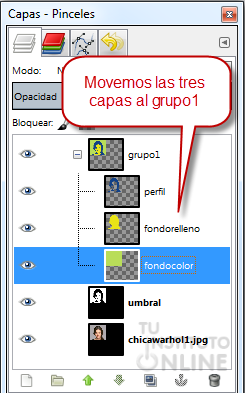 Movemos las capas al nuevo grupo