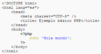 P�ginas web din�micas: PHP. Tu Instituto Online.