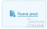 Para crear un nuevo prezi