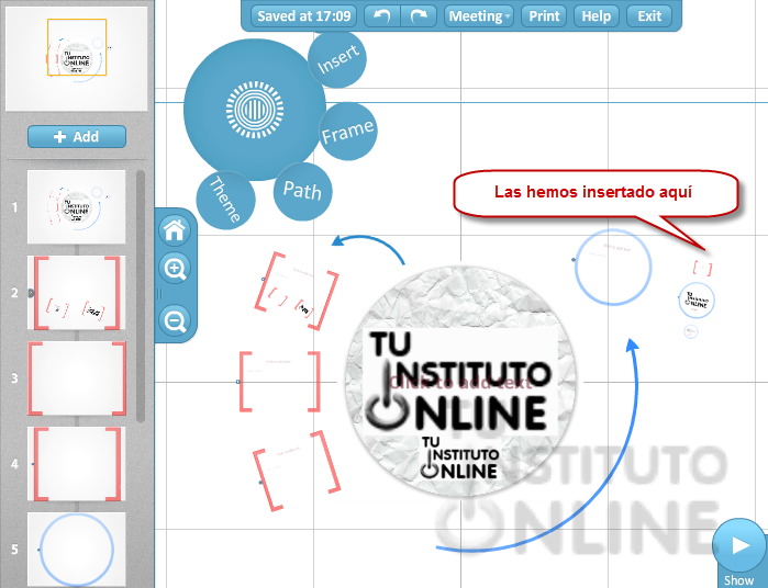 Diapositivas ya insertada